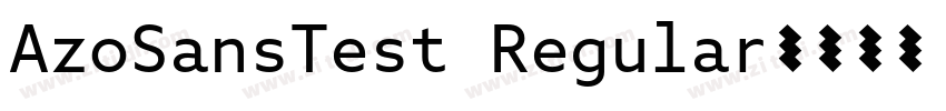 AzoSansTest Regular字体转换